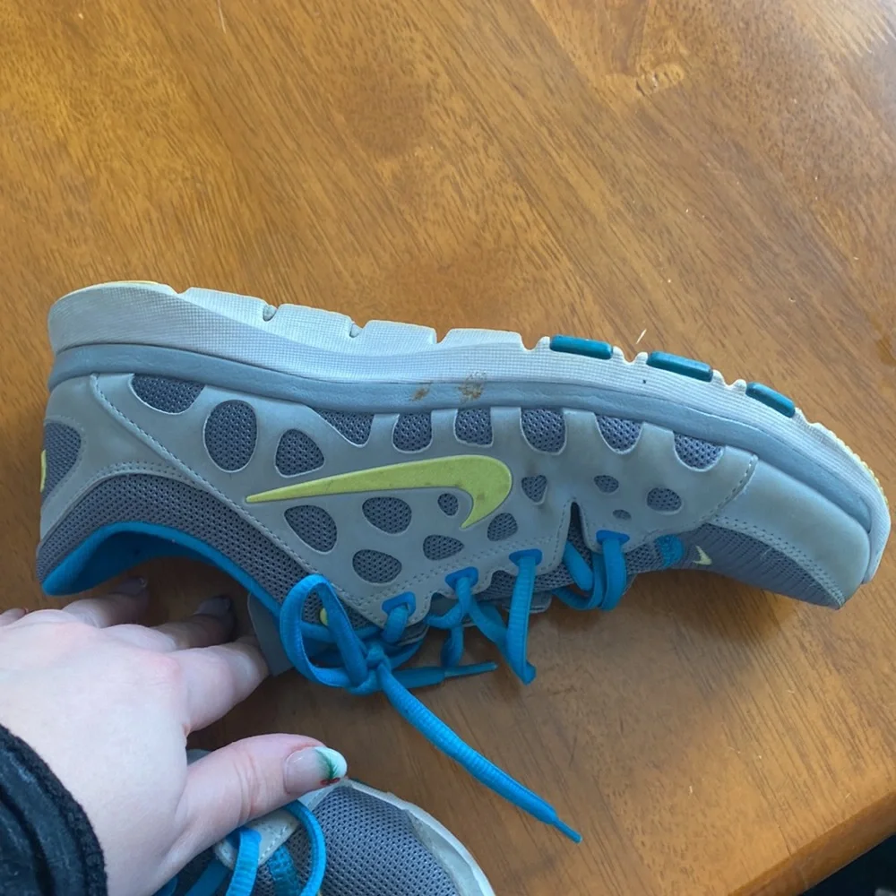 Nike Training Fitsole Sneakers Size 7 Blue Gray VGUC